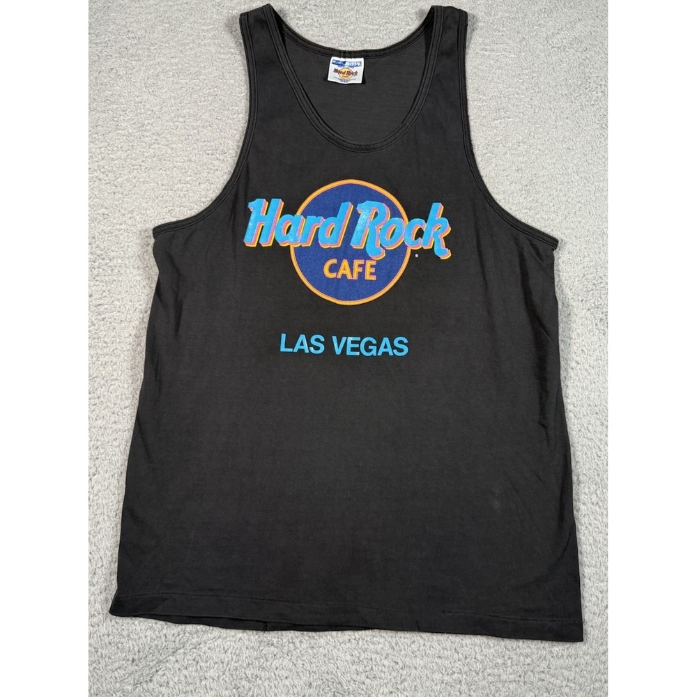 Vintage Hard Rock Cafe Las‎ Vegas Tank Top Mens M Black Single Stitch USA Made